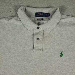 Ralph Lauren Polo Shirt Mens XL Gray Pony Casual Short Sleeve